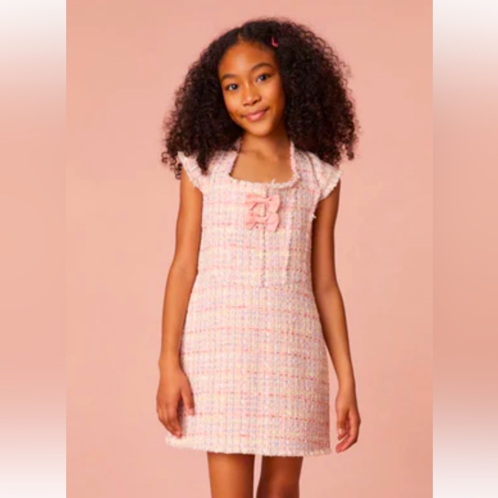 Loveshack Fancy Girls Rafina Tweed Dress size 12 NWT!